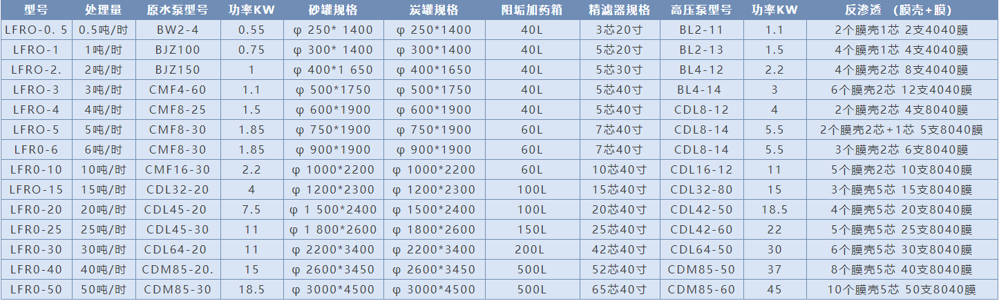 20噸/時(shí)反滲透水處理設備